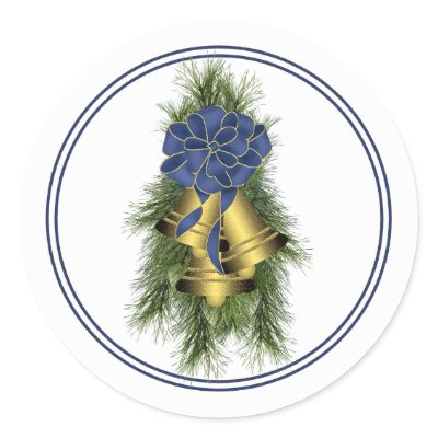 Gold Bells Holiday Sticker by AJsGraphics