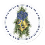 Gold Bells Holiday Sticker