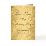 Gold  Birthday Party Invitation All birthdays cards