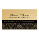 Gold & Black Damask Business Card