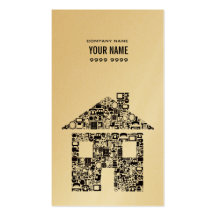 Gold & Black House Real Estate Business Card