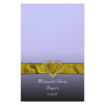Gold Bling Hearts Customized Stationery