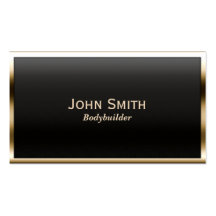 Gold Border Bodybuilding Business Card
