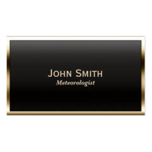 Gold Border Meteorological Business Card