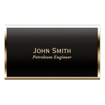 Gold Border Petroleum Engineer Business Card