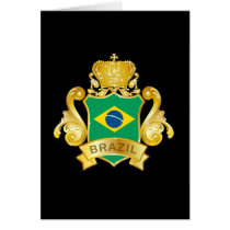 Gold Brazil Greeting Card