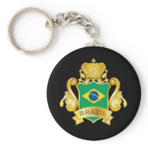 Gold Brazil Keychain