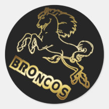 GOLD BRONCOS STICKERS