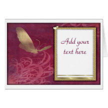 Gold Butterfly Birthday Party Invitation Card