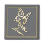 Gold Butterfly Save The Date Wedding Announcement