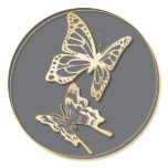 Gold Butterfly Save The Date Wedding Announcement