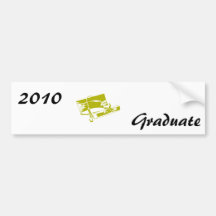 Gold Cap & Diploma Bumper Sticker