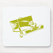 Gold Cap & Diploma Mouse Pads