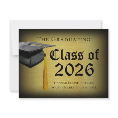 Gold Cap/Tassel 2011 Graduation Announcement by CustomInvites
