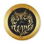 GOLD CAT REFRIGERATOR MAGNET