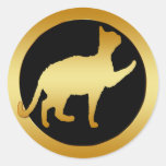 GOLD CAT STICKERS