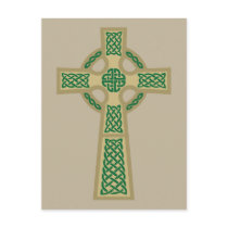 Gold Celtic Cross Postcards