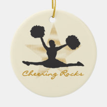 Gold Cheering Rocks T-shirts and Gifts Christmas Tree Ornament
