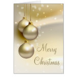 Gold Christmas Balls on Gold Greeting Cards