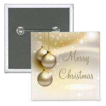 Gold Christmas Balls on Gold Pin