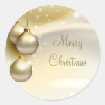 Gold Christmas Balls on Gold Stickers