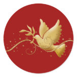 Gold Christmas dove of peace christian event stick