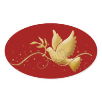 Gold Christmas dove of peace christian event stick
