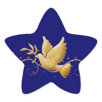 Gold Christmas dove of peace christian event stick