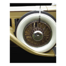 Gold Classic Automobile from Stan Hywet Car Show Letterhead Design