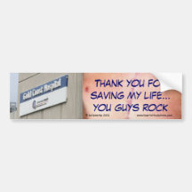 Gold Coast Hospital - Thank you for saving my life Bumper Sticker