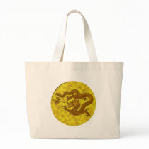 Gold Coin Dragon Canvas Bag