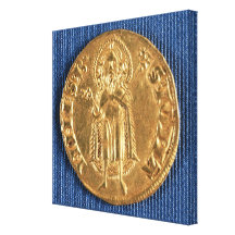 Gold coin, with St. John the Baptist, 16th century Gallery Wrapped Canvas