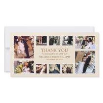 GOLD COLLAGE | WEDDING THANK YOU CARD PICTURE CARD
