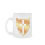 Gold Cross and Heart Shield Mug