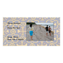 Gold Cross Customized Photo Card