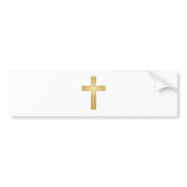 Gold Cross/Easter Bumper Sticker