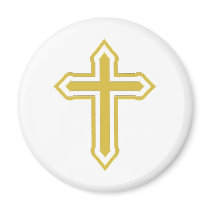 Gold Cross Fridge Magnets