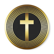 GOLD CROSS REFRIGERATOR MAGNET