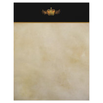 Gold Crown Parchment-look Letterhead