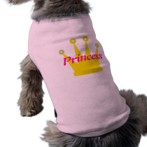 Gold Crown Princess Doggie Tee Shirt