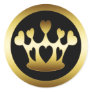GOLD CROWN WITH HEARTS STICKERS
