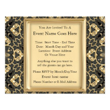 Gold Crowns Lace Personalized Announcement