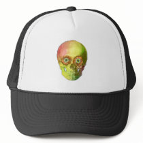 Gold Daisy Skull Mesh Hats
