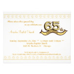 Gold Damask 65th Anniversary Celebration Invite