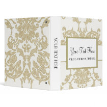 Gold Damask Binder