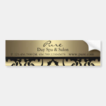 Gold Damask Bumper Sticker