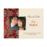Gold damask, Save the Date Photo postcards,