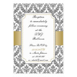 gold damask wedding Reception   Cards Business Card