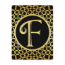 GOLD DECORATIVE MONOGRAM LETTER F POST CARDS