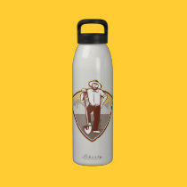 Gold Digger Miner Prospector Shield water bottles
